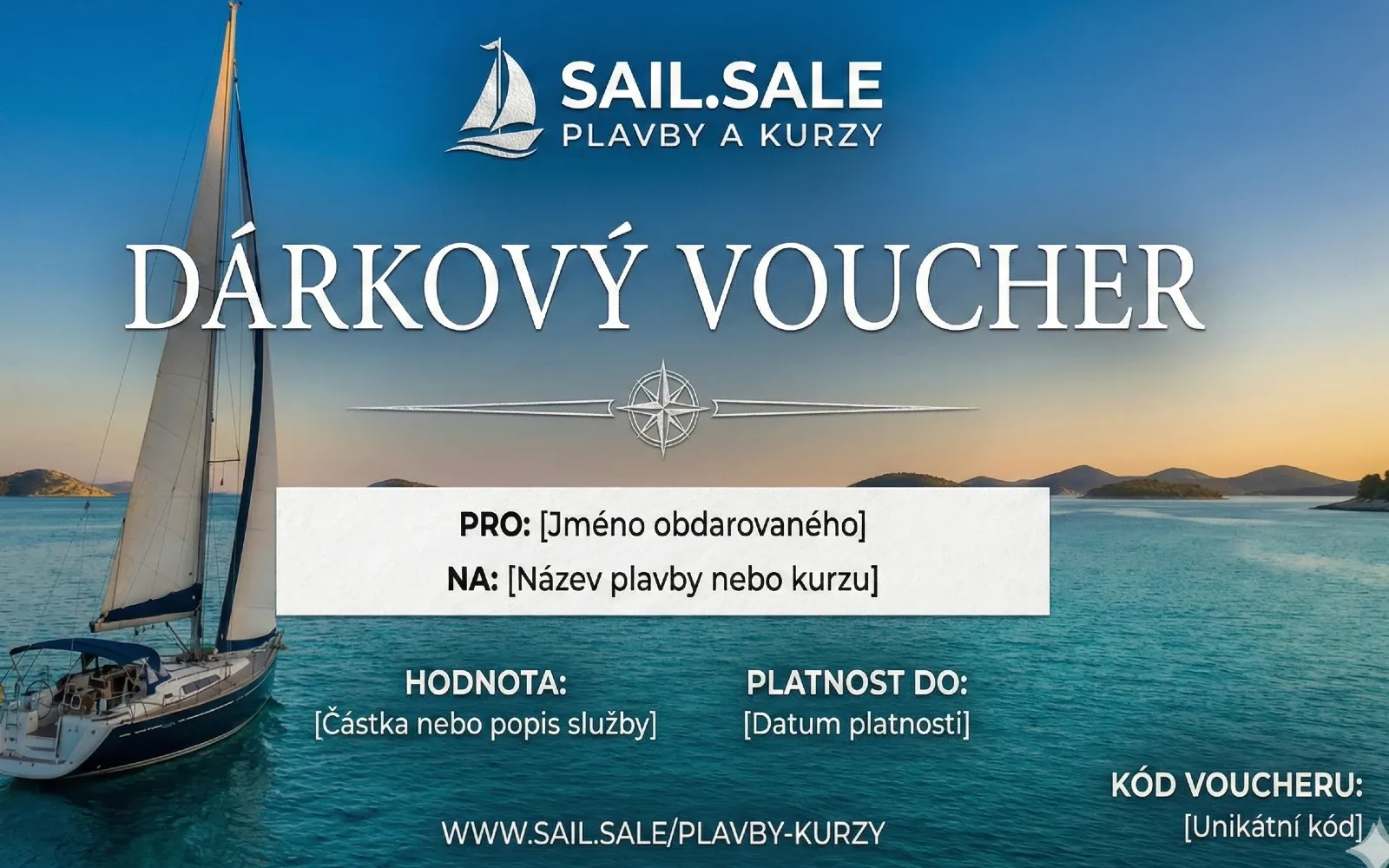 Dárkový Voucher pro plavby a kurzy